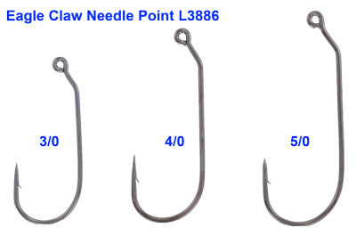 Eagle Claw 3 Size Bait Hook Fishing Hooks for sale