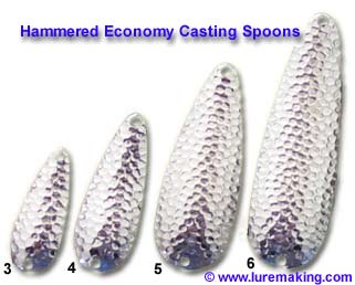 Casting Spoon Blanks - Fish Pattern Painted Finish - CLOSEOUT